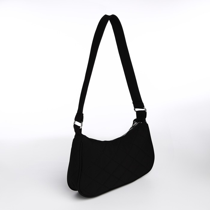 Сумка-багет на молнии, цвет чёрный Сумка-багет на молнии, цвет чёрный