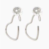 Клипсы &laquo;Тренд&raquo; сердце, цвет серебро