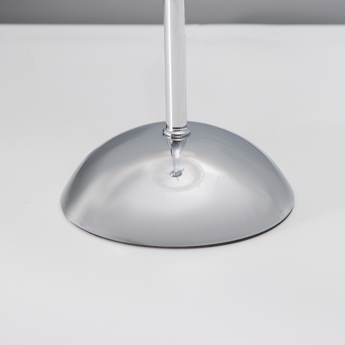 Настольная лампа с абажуром RISALUX &laquo;Малави&raquo; модерн, Е14, 40 Вт, хром, 24&times;24&times;49.5 см