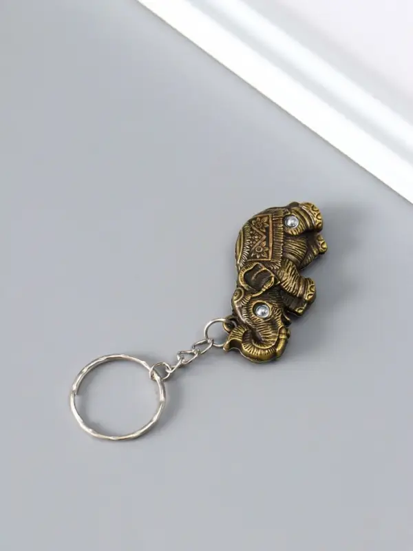 Брелок металл "Слон Эмира" бронза 2,2х4,6х0,6 см