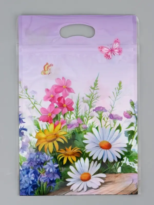 Пакет подарочный, с zip-lock застежкой, "Ёжик", 15х23 &plusmn; 1см