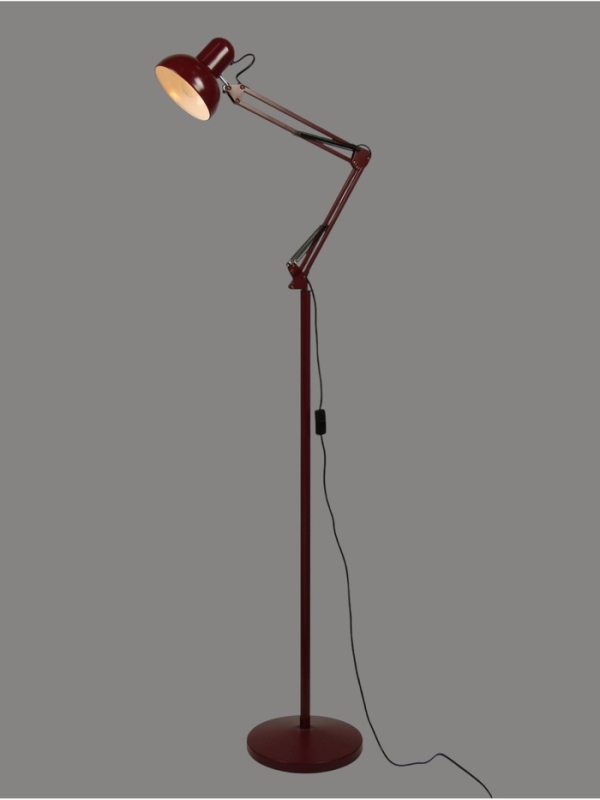 Торшер "Валли" 1х40Вт Е27 бордовый 28,5х28,5х178см