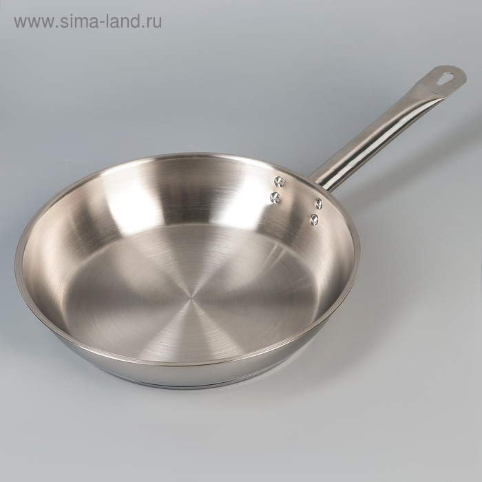 Сковорода &laquo;Общепит&raquo;, d=28 см, толщина корпуса 0,6 мм, дно 3,5 мм, с теплораспределительным слоем, индукция