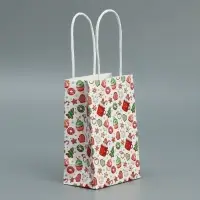 Пакет подарочный новогодний крафтовый &laquo;Сладкого Нового года&raquo;, 15 х 10 х 6 см