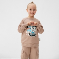 Свитшот детский MINAKU, цвет бежевый, рост 164 см Свитшот детский MINAKU, цвет бежевый, рост 164 см