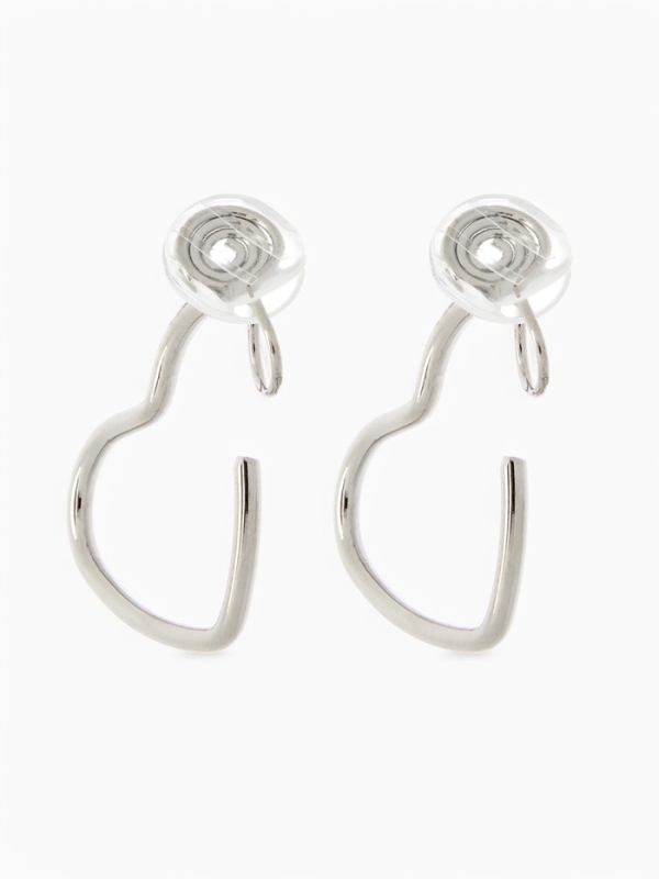 Клипсы &laquo;Тренд&raquo; сердце, цвет серебро