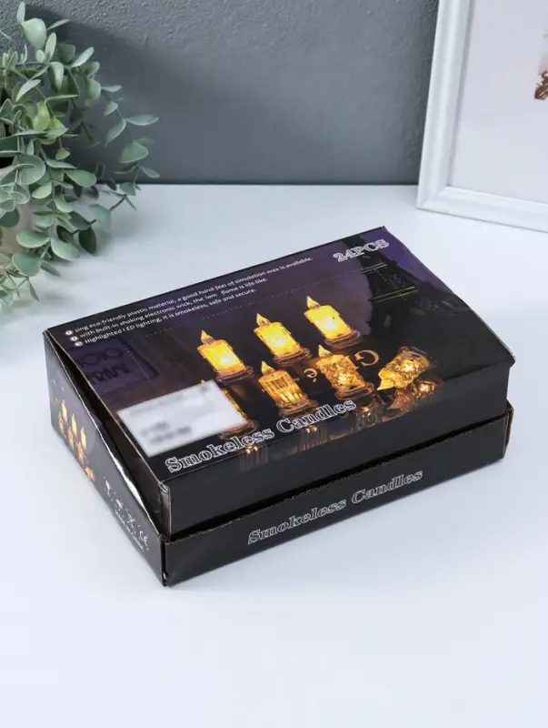 Светодиодная свеча LED "Свеча с подтёками" 3хLR41, прозрачный 3,5х3,5х7,2 см