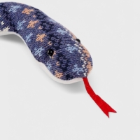 Мягкая игрушка "Змея" с зимними узорами, 36 см, цвет МИКС