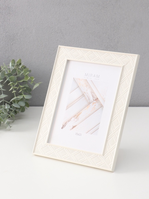 Фоторамка пластик "МИРАМ" 15х21 см, бежевый