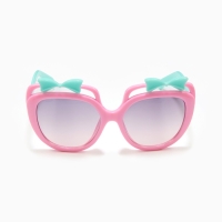 Очки солнцезащитные детские OneSun, бантики, 4.5&times;12 см, розово-голубые