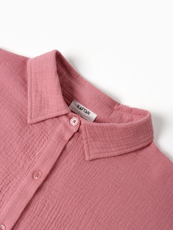 Пижама женская (рубашка и брюки) KAFTAN Basic размер 48-50, пудрово-розовый