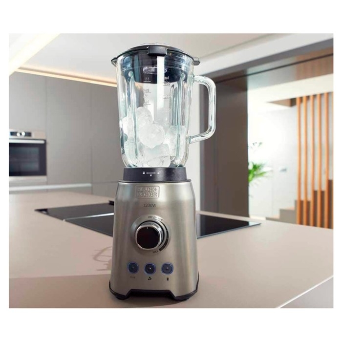 Блендер Black+Decker BXHBA1200E, погружной, 1200 Вт, 0.5/0.8 л, 20 скоростей, чёрный