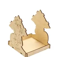 Кормушка для птиц дерево 18 x 16 x 15 см, Разобранная. "Лошадь"  Символ Года