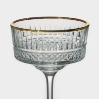 Набор фужеров стеклянный Elysia, 260 мл, 4 шт, с золотой каймой