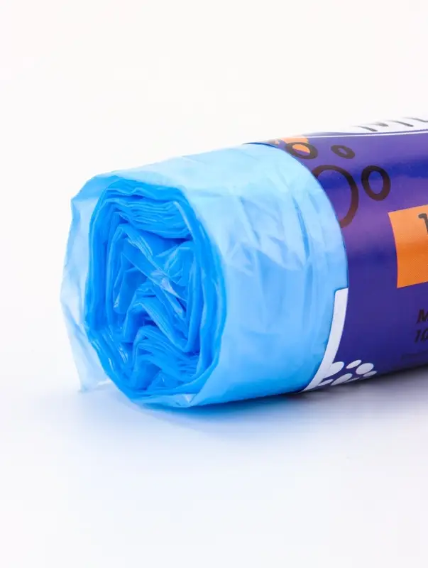 Мешки для мусора 120 л  ПНД,толщина 10 мкм, 10 шт в рулоне, цвет синий