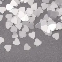 Пайетки для декора &laquo;Сердечки&raquo;, белые