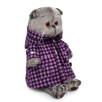 Мягкая игрушка &laquo;Басик&raquo;, в клетчатом плаще, 25 см