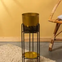 Кашпо на подставке "Хани" железо 18х18х56 см