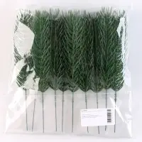 Литая веточка, зелёная, набор 10 шт.