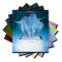 Тетрадь 24 листа в линейку ErichKrause Digital Dino, обложка мелованный картон, с принтом