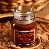 Свеча в банке "Шоколад" 82 гр 6х9х9 см