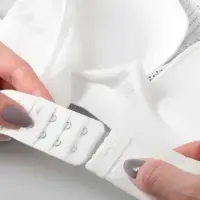 Застёжка для бюстгальтера, удлинитель, 3 ряда 2 крючка, 3.2&times;5 см, белая