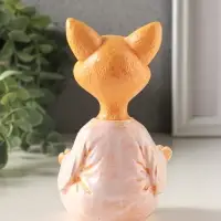 Статуэтка "Кот в позе лотоса" 12х7х5 см, гипс, рыжий