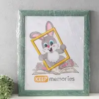 Фоторамка для фото 40х50 см "Luxe Elegance" пластик, морской, (пластик экран)