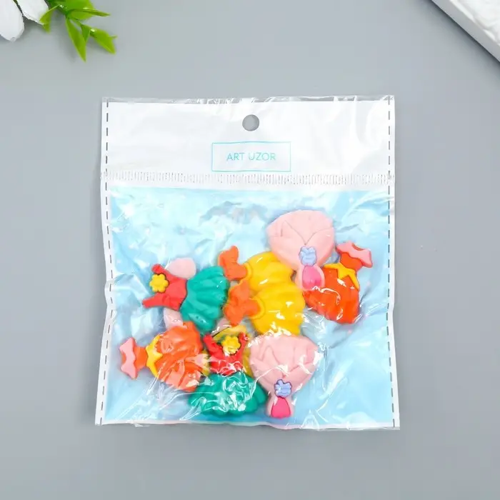 Декор для творчества резина "Платье" набор 10 шт 2,6х2,8 см