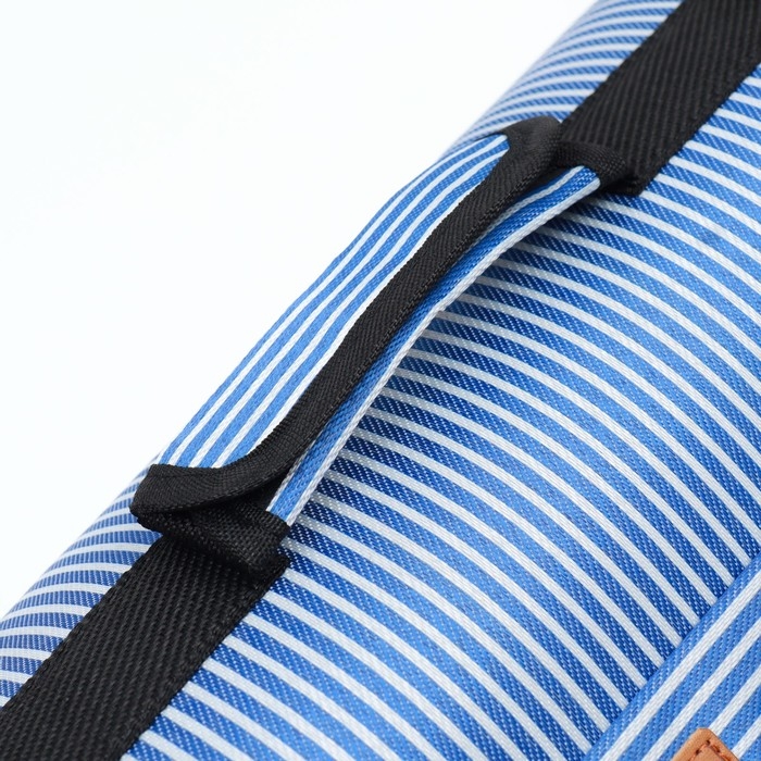 Сумка-переноска с органайзером в полоску, размер М (44,5 х 22 х 27 см), голубой