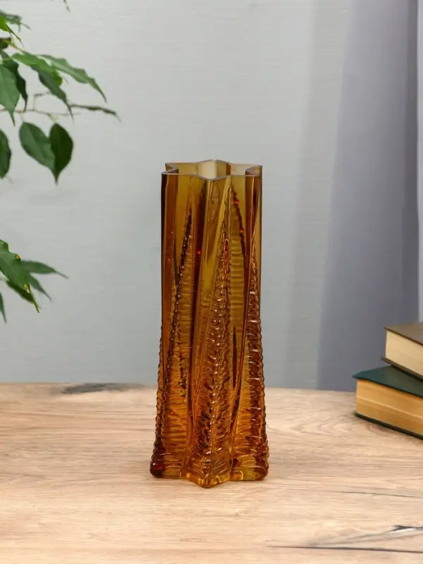 Ваза стекло настольная "Флоранс" 25х11х9 см, коричневый