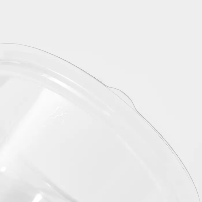 Крышка - купол одноразовый к контейнеру ПР-Т-85К, пластик, круглый, 11&times;8.2 см, прозрачный