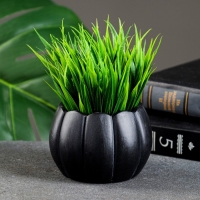 Кашпо "Тыква" черное, 10х5,5х10см Кашпо "Тыква" черное, 10х5,5х10см