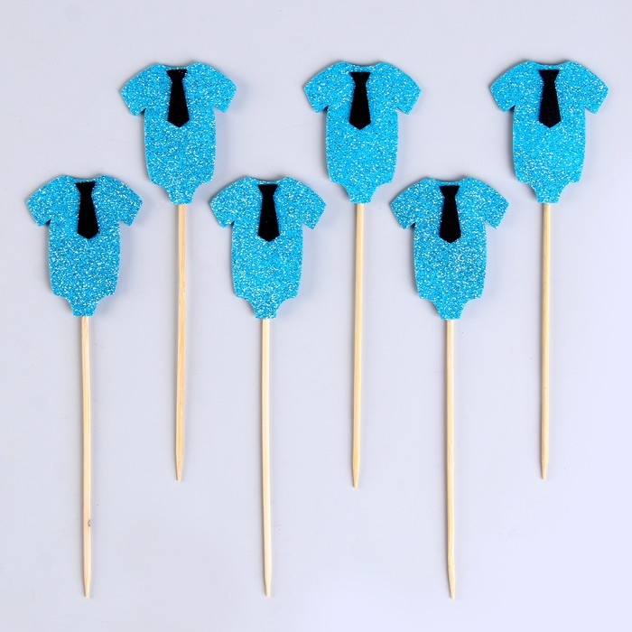 Шпажки - шампуры для канапе &laquo;Гендерная вечеринка&raquo;, набор 6 штук