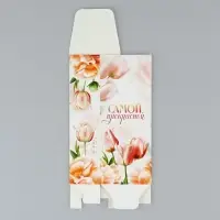 Коробка складная &laquo;Тюльпаны&raquo;, 5.7 х 14.5 х 3.5 см