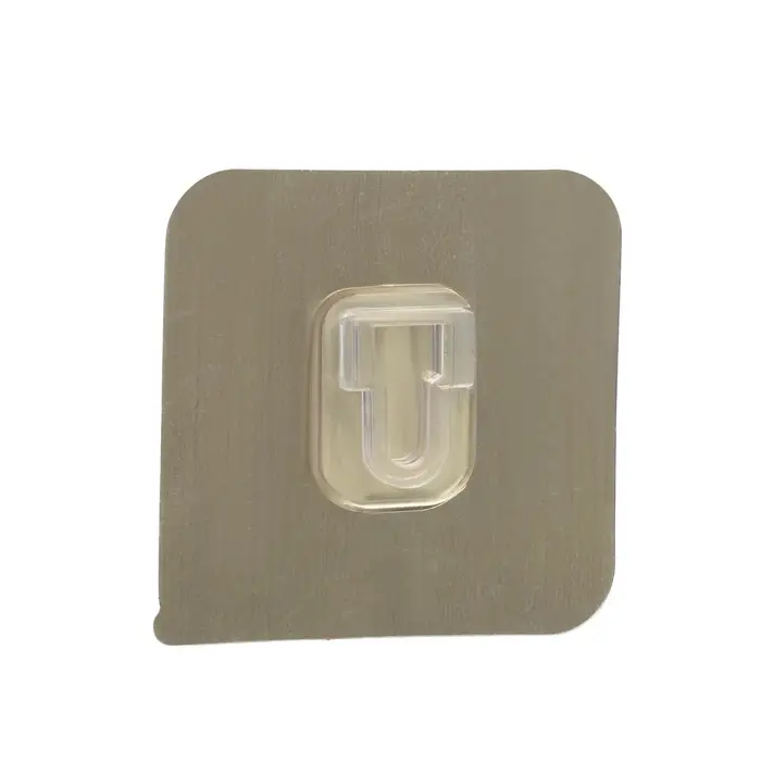 Комплект настенных держателей ТУНДРА с клейкой поверхностью, 60&times;60&times;10 мм, цвет никель