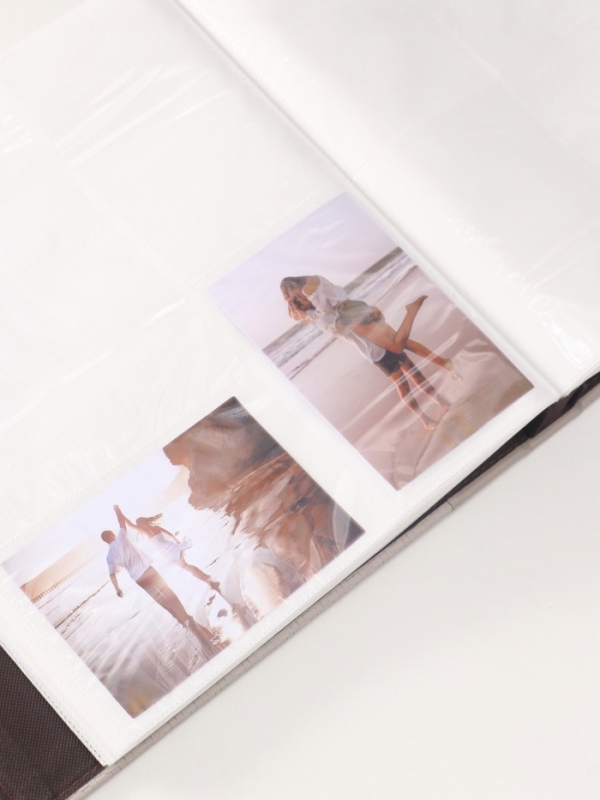 Фотоальбом на 500 фото 10х15 см "Вязаный узор" кожзам, серый, в коробке 5,5х32,5х34 см