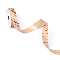 Лента для декора и подарков крафт с тиснением "Звезды" 2см х 5 м