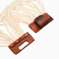 Браслет плетёный 20х5 см, цв. белый