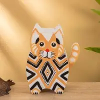 Подставка под ручки "Котик" албезия 12х8х15 см