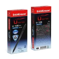 Ручка шариковая ErichKrause U-108 Original Stick, узел 1.0 мм, чернила чёрные, супермягкое письмо, длина линии письма 1000 метров