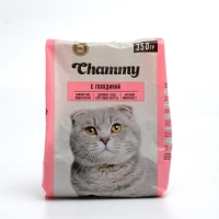 Сухой корм Chammy для кошек, говядина, 350 г Сухой корм Chammy для кошек, говядина, 350 г