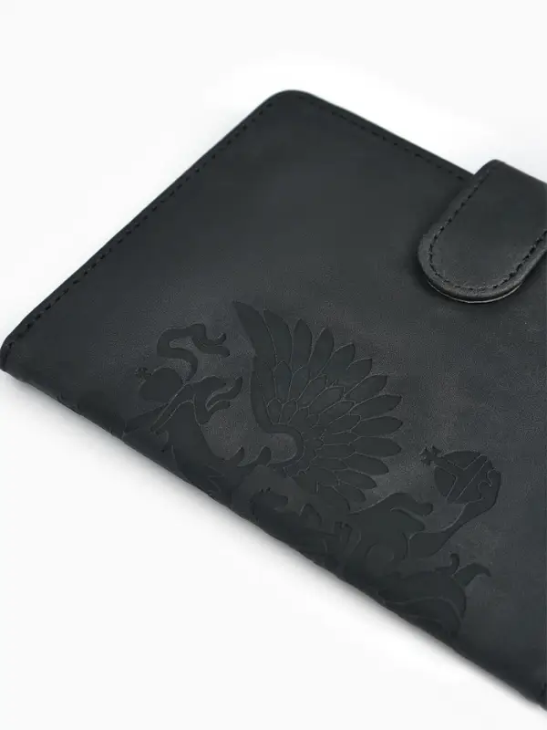 Обложка на паспорт с магнитным держателем &laquo;Герб&raquo;, искусственная кожа