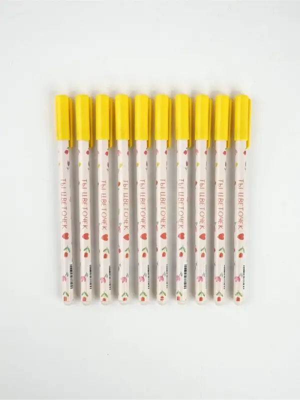 Ручка пластик пиши-стирай с колпачком "Ты-цветочек", синяя паста, гелевая 0,5 мм