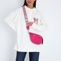 Сумка кросс-боди на молнии, цвет фуксия