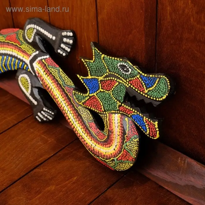 Панно настенное &laquo;Дракон цветной&raquo;, 100&times;16&times;2 см, дерево, МИКС