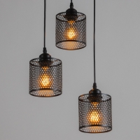 Светильник BayerLux "Вайна" 3хЕ27 40Вт черный 30х30х14-114см