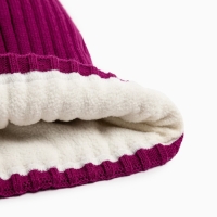 Шапка детская MINAKU с отворотом р-р 56-58, цв.малиновый Шапка детская MINAKU с отворотом р-р 56-58, цв.малиновый