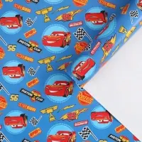 Бумага упаковочная глянцевая &laquo;Машинки&raquo;, 70 &times; 100 см