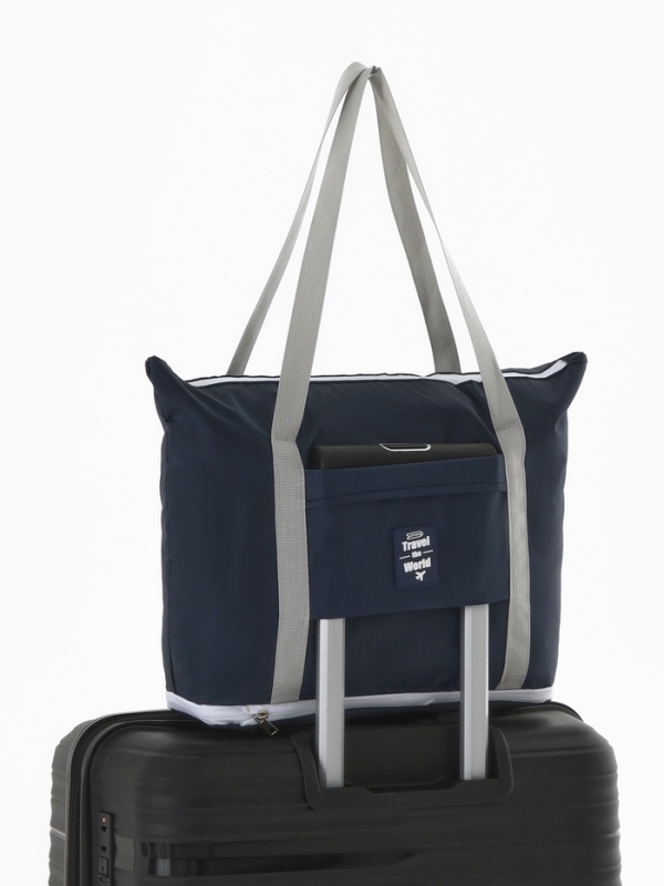 Сумка дорожная на молнии, синяя